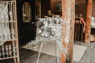 acrylic wedding welcome sign