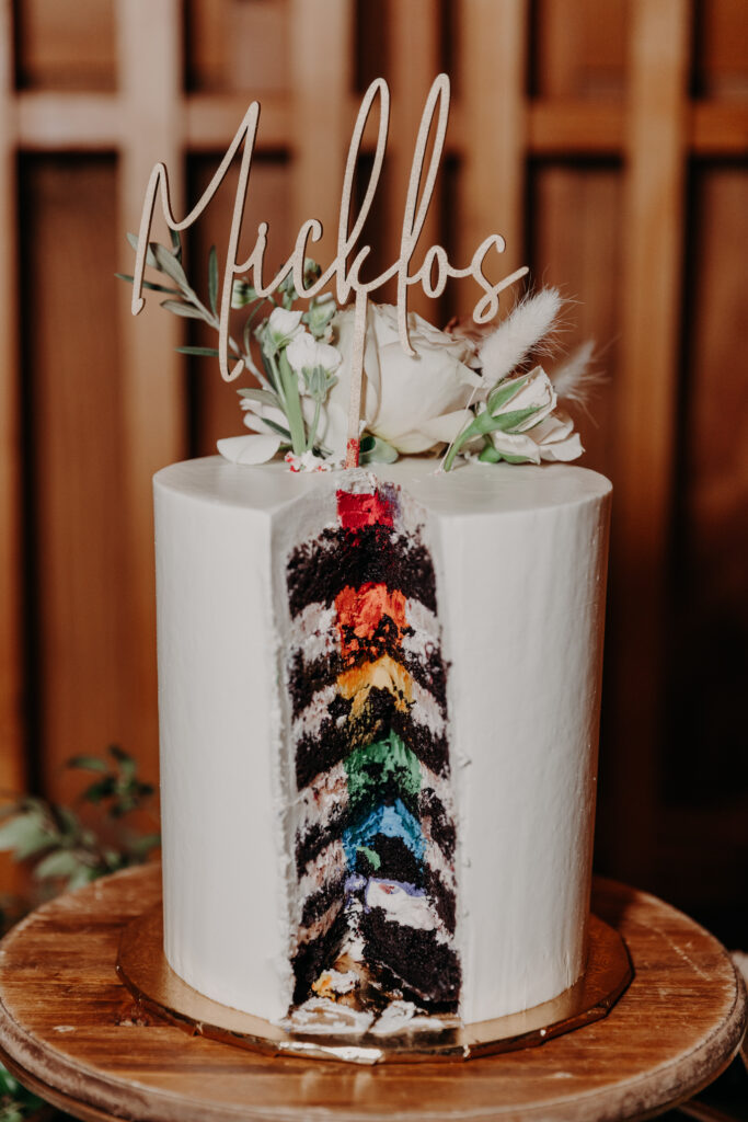 rainbow weddingcake