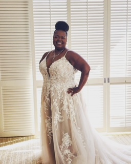 Monica’s Stunning Plus Size Aline Wedding Dress