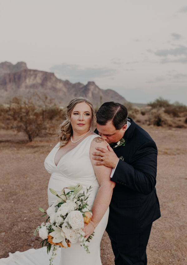 Whitney’s Chic Plus Size Crepe Wedding Dress